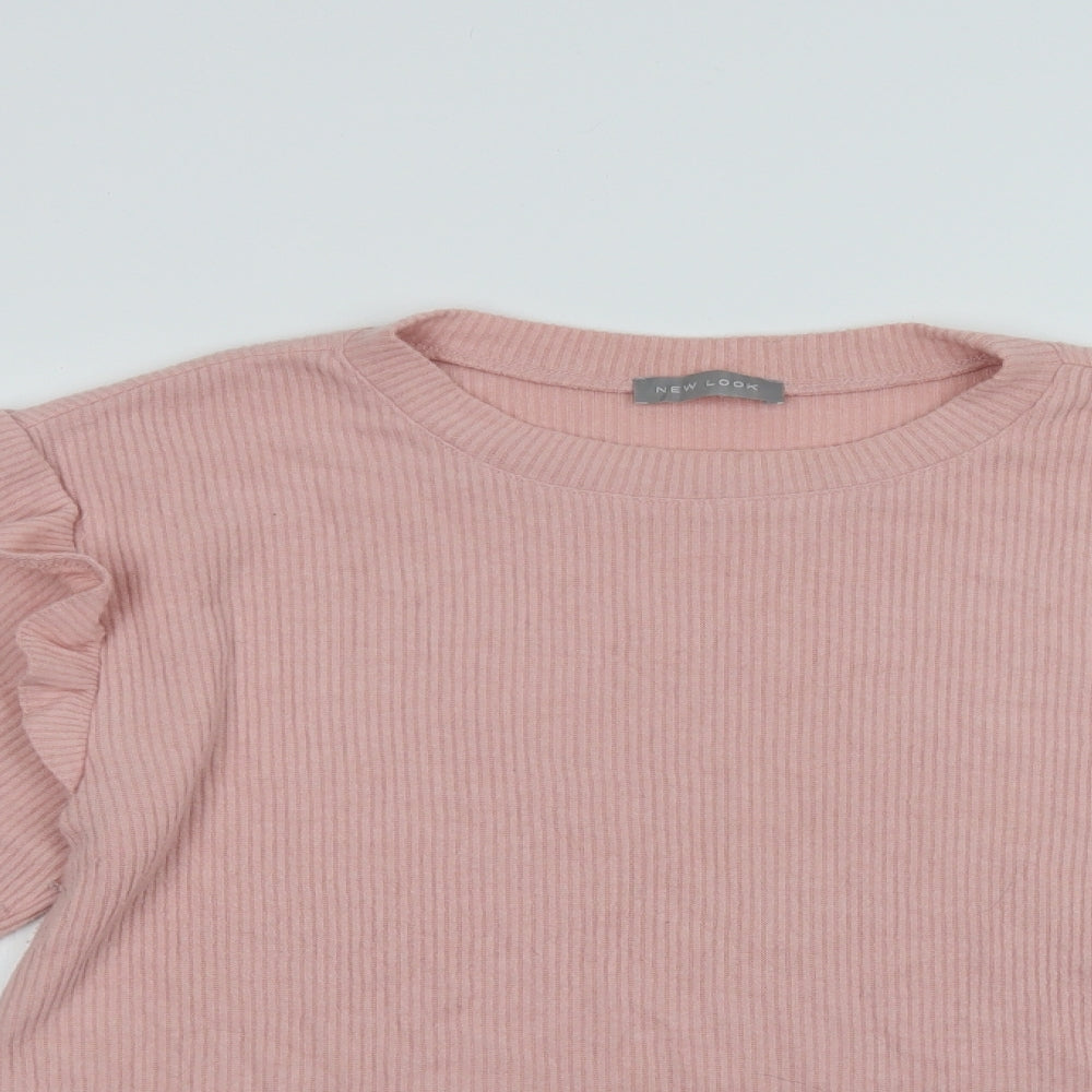 Womens UK Size M New Look Pink Shrug Jumper