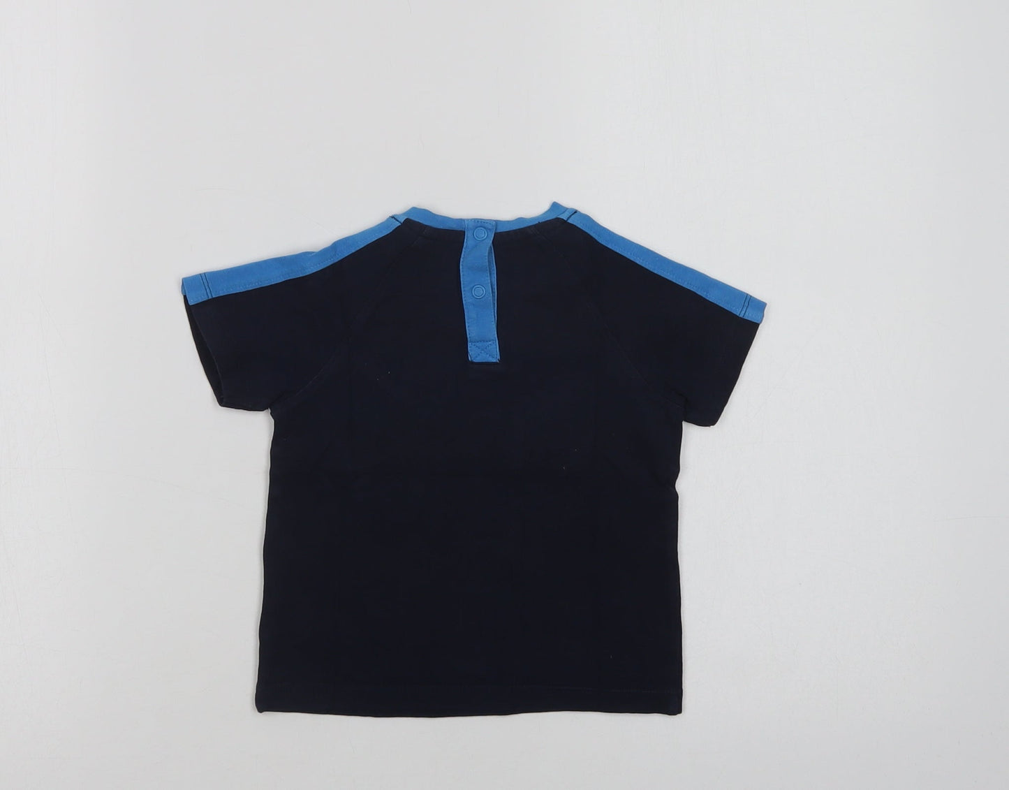 O'Neills Baby Blue  Cotton Basic T-Shirt Size 12-18 Months Crew Neck Snap