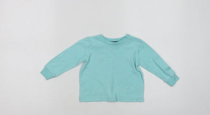 Dunnes Stores Baby Green  Cotton Basic Polo Size 9-12 Months Crew Neck