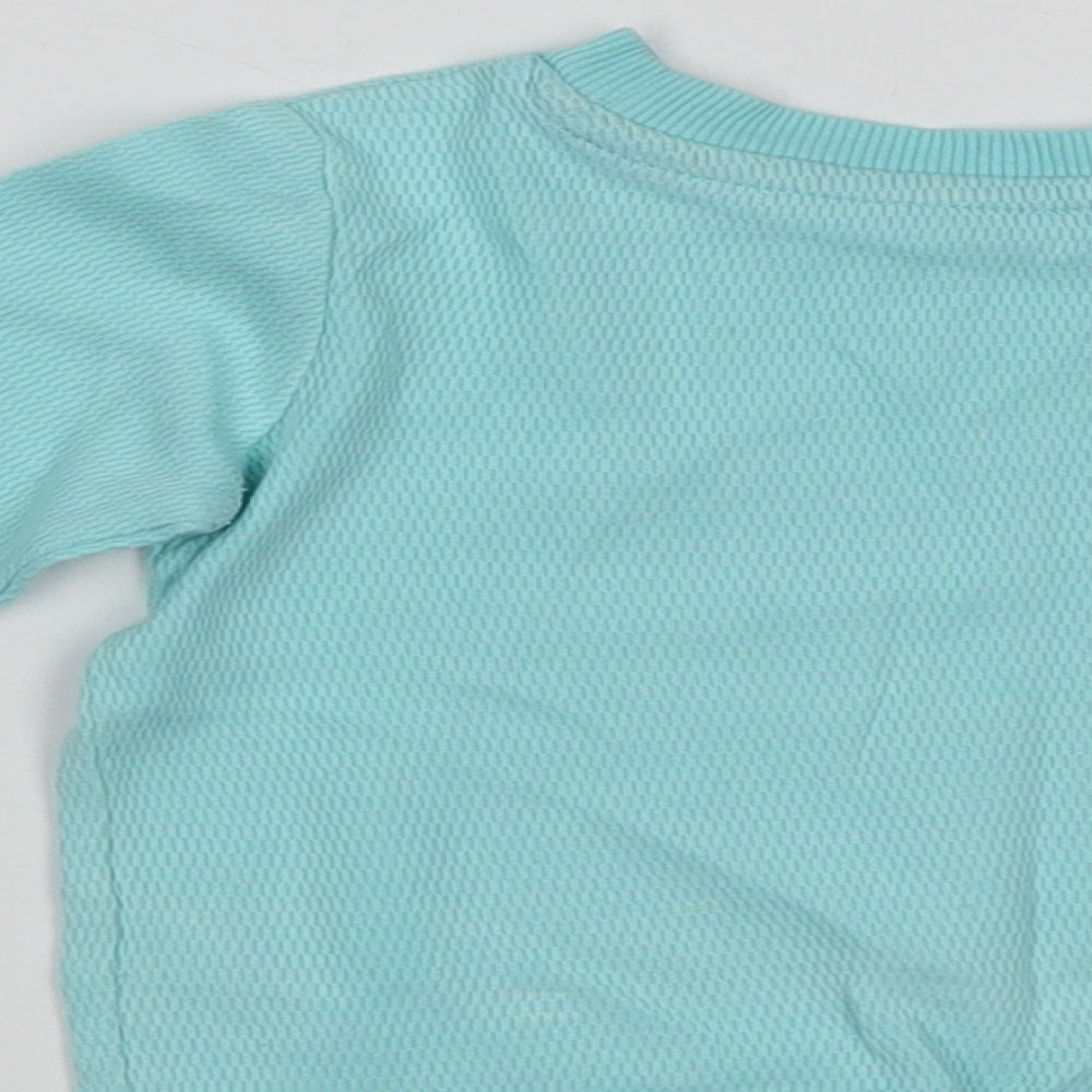 Dunnes Stores Baby Green  Cotton Basic Polo Size 9-12 Months Crew Neck