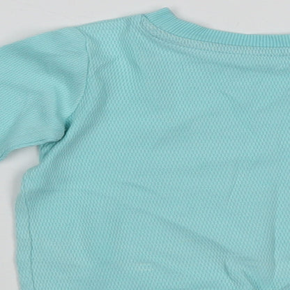 Dunnes Stores Baby Green  Cotton Basic Polo Size 9-12 Months Crew Neck