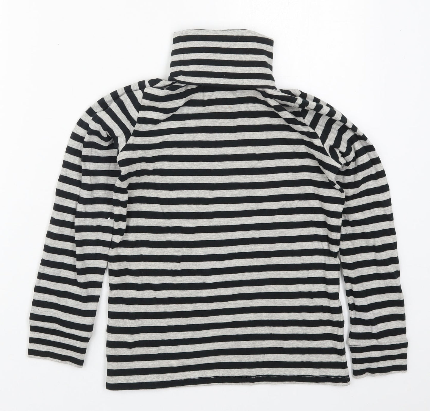 La Redoute Girls Grey Striped Cotton Pullover Sweatshirt Size 12 Years  Pullover