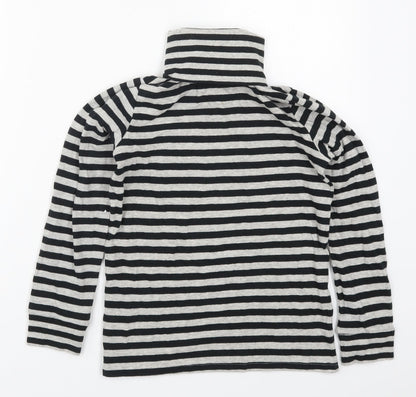 La Redoute Girls Grey Striped Cotton Pullover Sweatshirt Size 12 Years  Pullover