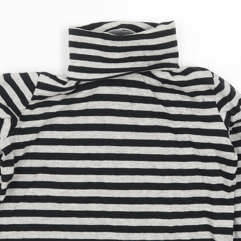 La Redoute Girls Grey Striped Cotton Pullover Sweatshirt Size 12 Years  Pullover