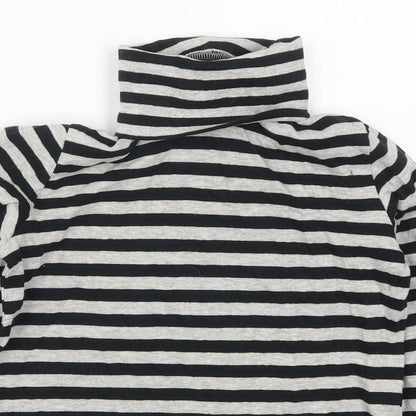 La Redoute Girls Grey Striped Cotton Pullover Sweatshirt Size 12 Years  Pullover