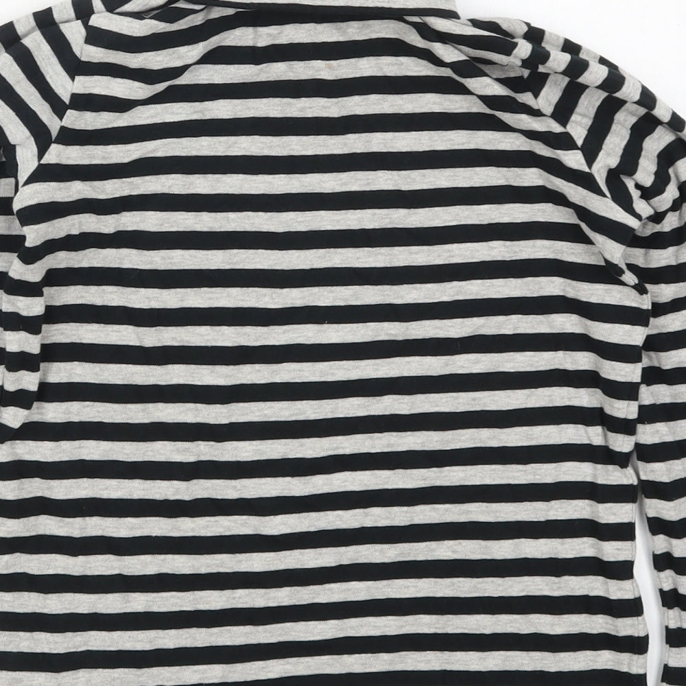 La Redoute Girls Grey Striped Cotton Pullover Sweatshirt Size 12 Years  Pullover
