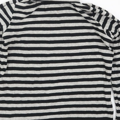 La Redoute Girls Grey Striped Cotton Pullover Sweatshirt Size 12 Years  Pullover