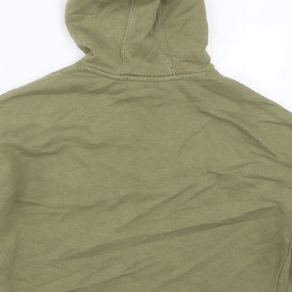 Marks and Spencer Girls Green  Cotton Pullover Hoodie Size 9-10 Years  Pullover