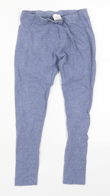 NEXT Girls Blue Polka Dot Cotton Carrot Trousers Size 11 Years  Regular