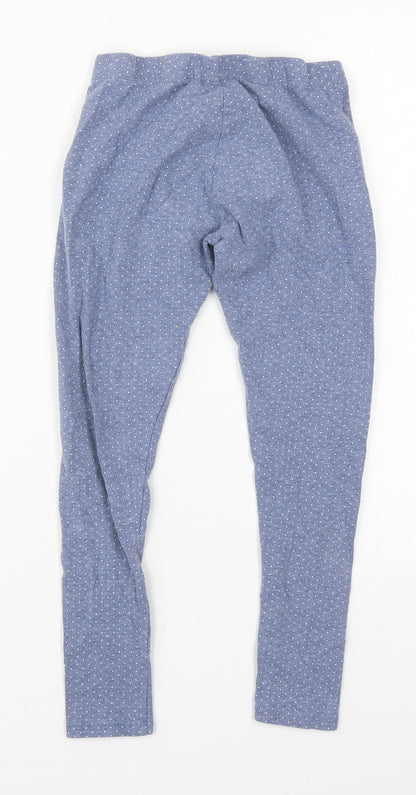 NEXT Girls Blue Polka Dot Cotton Carrot Trousers Size 11 Years  Regular