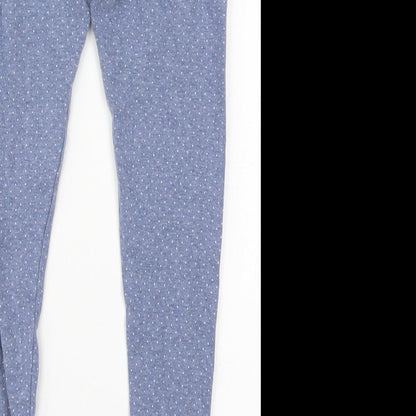 NEXT Girls Blue Polka Dot Cotton Carrot Trousers Size 11 Years  Regular
