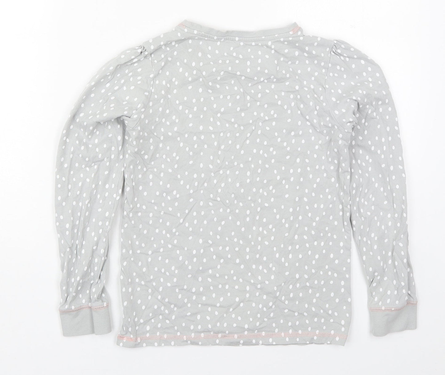 TU Girls Grey Polka Dot Cotton Top Pyjama Top Size 10-11 Years  Pullover - I Love Cat Naps