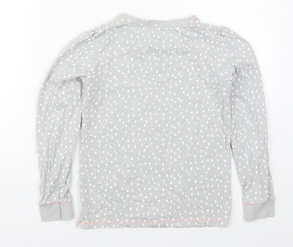 TU Girls Grey Polka Dot Cotton Top Pyjama Top Size 10-11 Years  Pullover - I Love Cat Naps