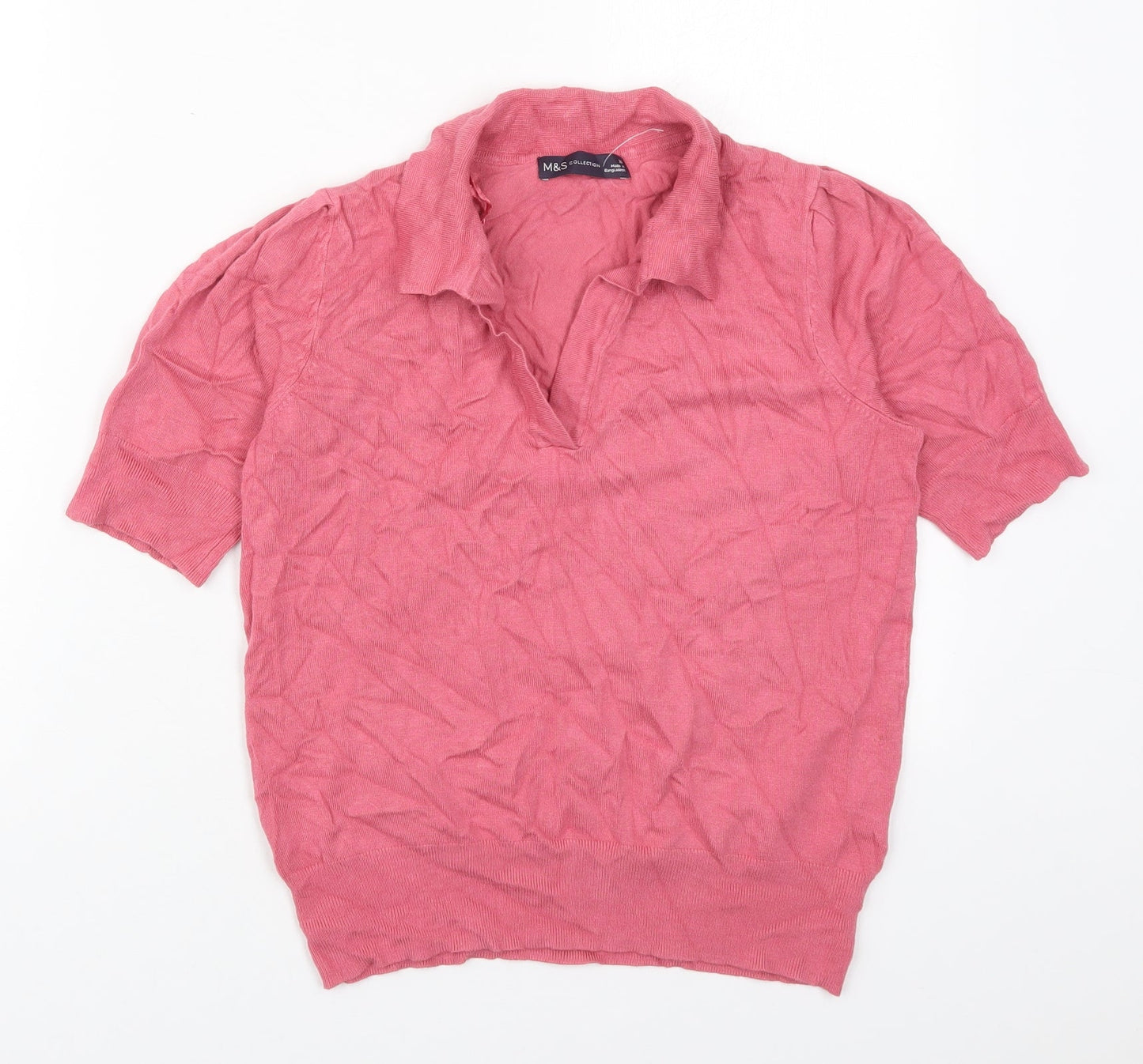 Womens UK Size 10 Marks and Spencer Pink Pullover Jumper