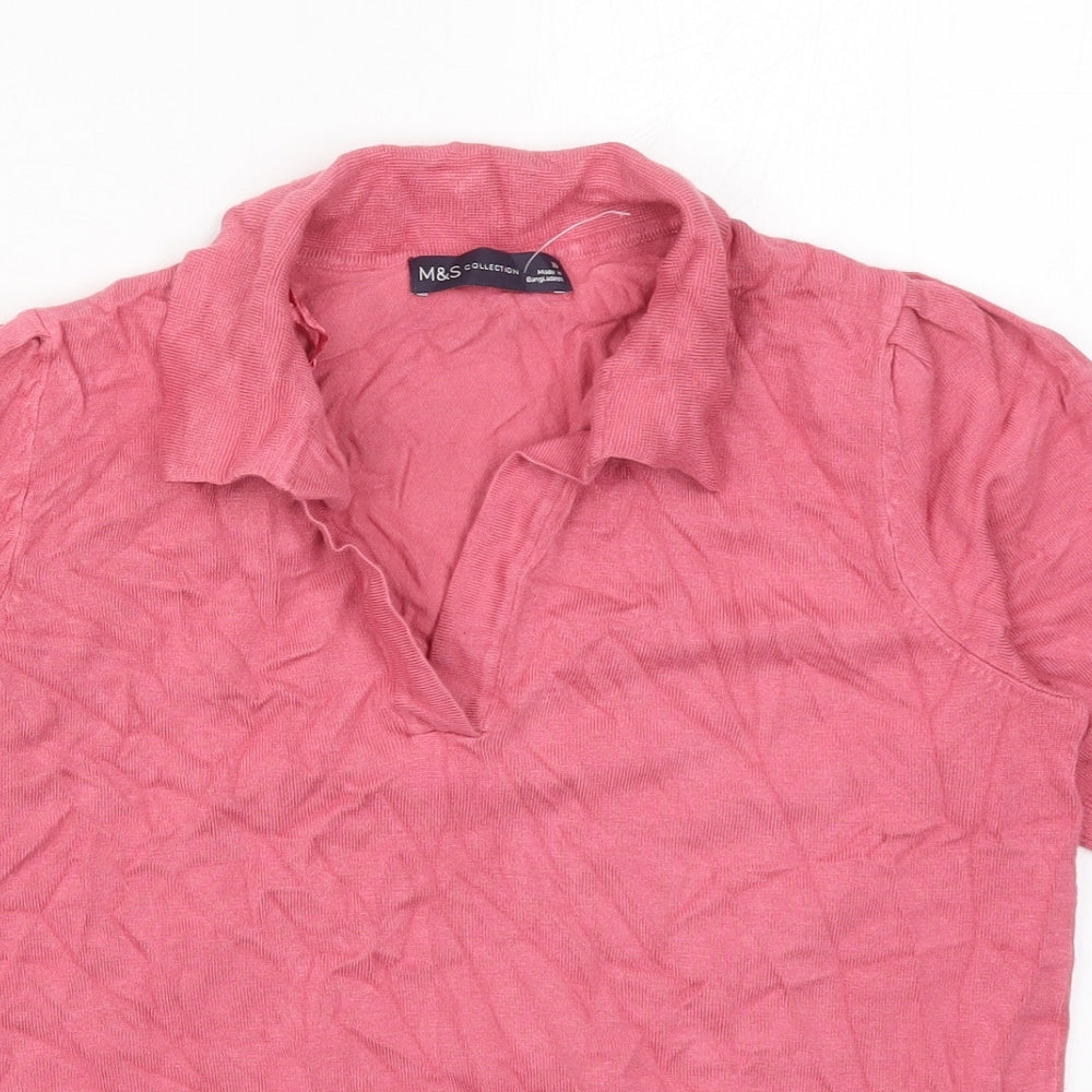 Womens UK Size 10 Marks and Spencer Pink Pullover Jumper