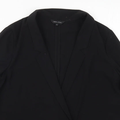 New Look Womens Black   Jacket  Size 12  Button