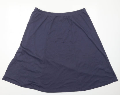Classics Womens Blue  Polyester Skater Skirt Size 24