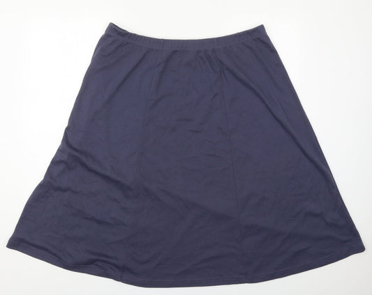 Classics Womens Blue  Polyester Skater Skirt Size 24