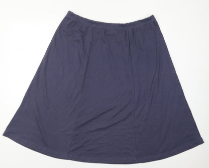 Classics Womens Blue  Polyester Skater Skirt Size 24