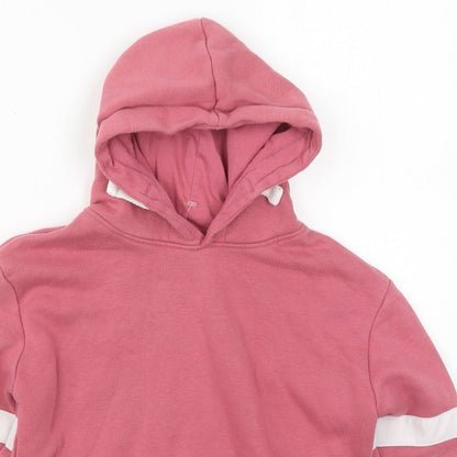 Primark Girls Pink  Cotton Pullover Hoodie Size 10-11 Years  Pullover