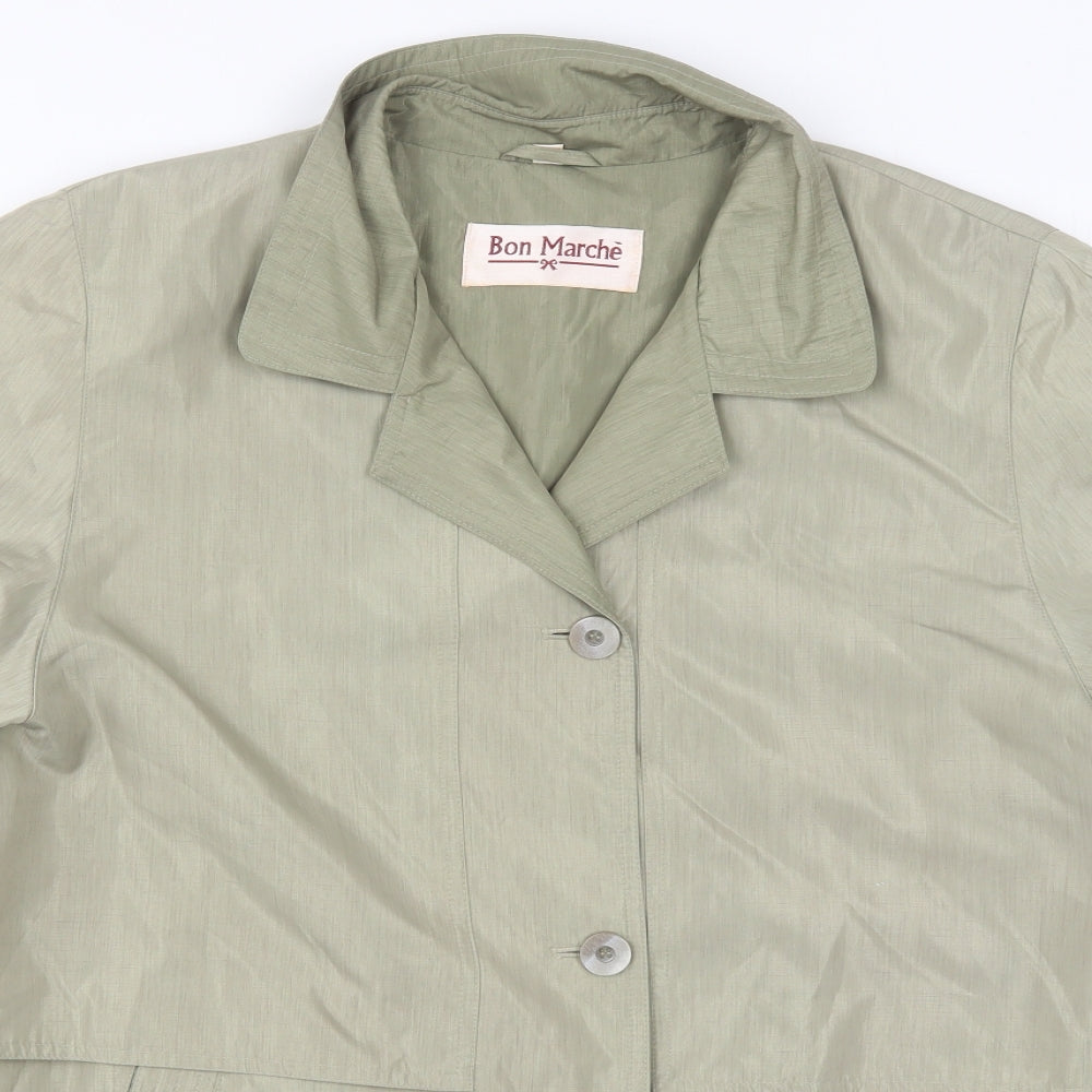 Womens UK Size 16 Bonmarché Green Overcoat
