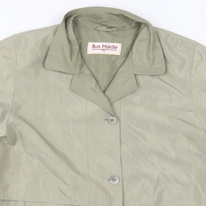 Womens UK Size 16 Bonmarché Green Overcoat