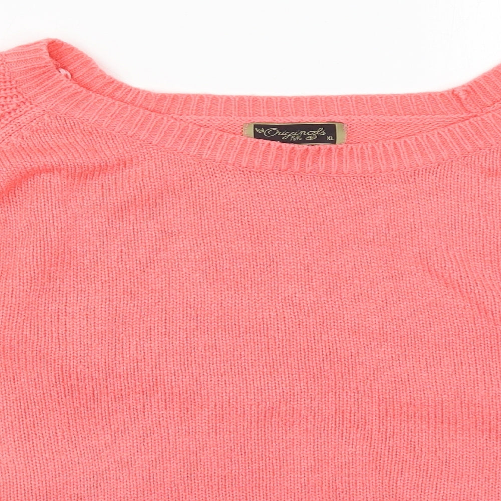 Womens UK Size XL Originals Pink Pullover Jumper