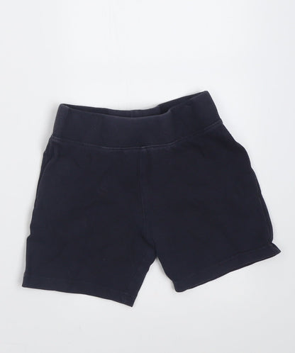 Matalan Girls Blue  Cotton Biker Shorts Size 7 Years  Regular  - School Wear