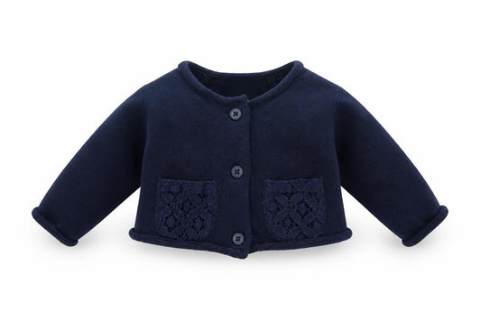 NEXT Girls Blue  Cotton Cardigan Jumper One Size  Button - Up to 1 month