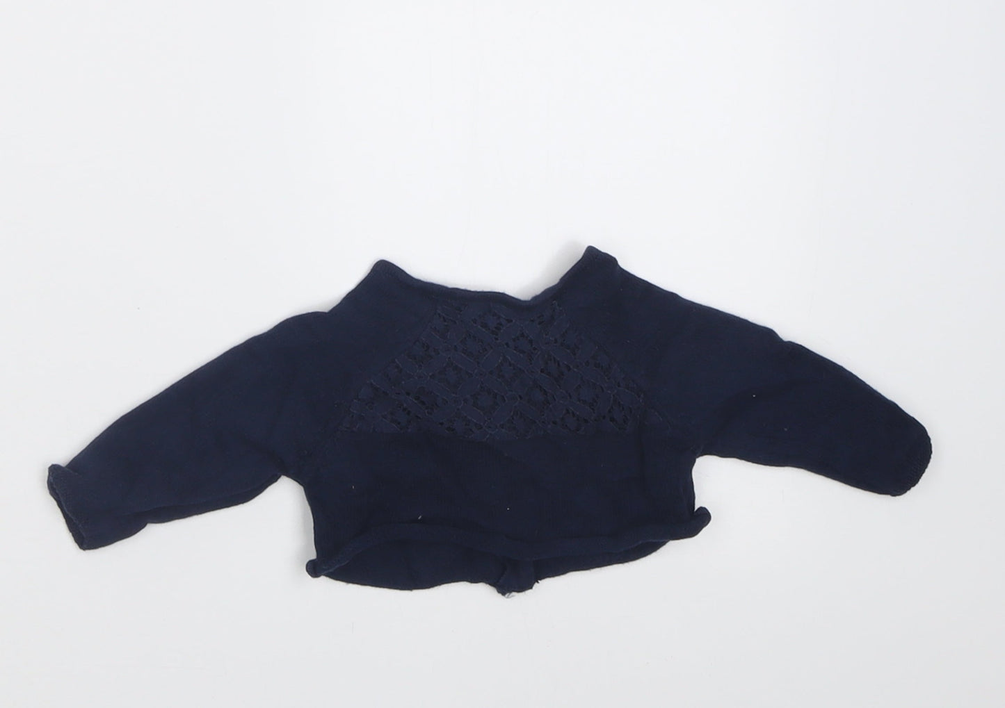 NEXT Girls Blue  Cotton Cardigan Jumper One Size  Button - Up to 1 month