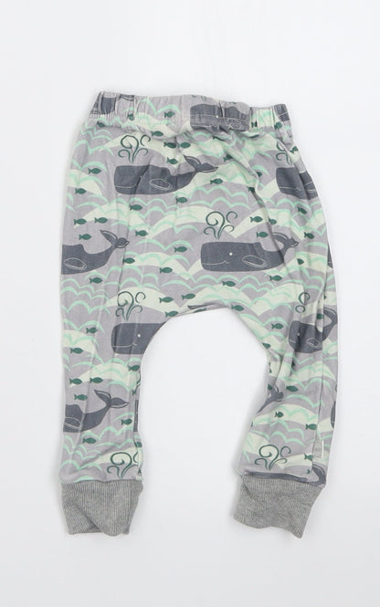 Hau'oli Apparel Boys Green Geometric Cotton Capri Trousers Size 6-9 Months  Pullover