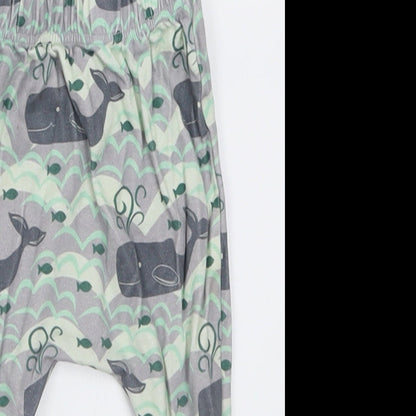 Hau'oli Apparel Boys Green Geometric Cotton Capri Trousers Size 6-9 Months  Pullover