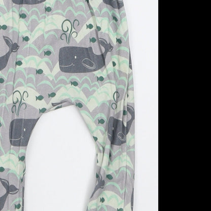 Hau'oli Apparel Boys Green Geometric Cotton Capri Trousers Size 6-9 Months  Pullover