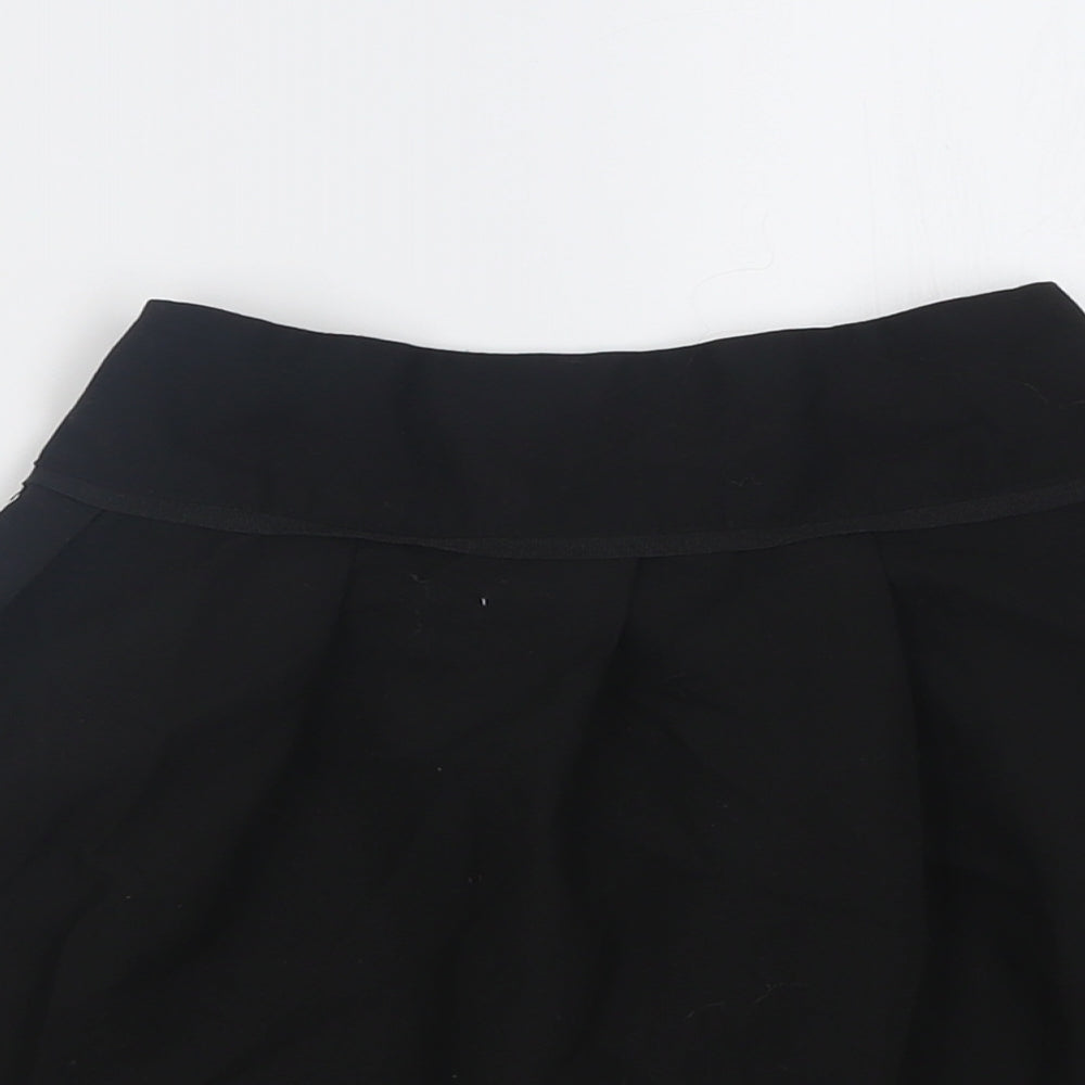 TU Girls Black  Polyester A-Line Skirt Size 9 Years  Regular Pull On - School Wear