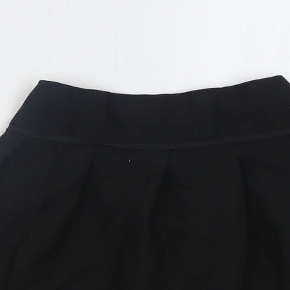 TU Girls Black  Polyester A-Line Skirt Size 9 Years  Regular Pull On - School Wear