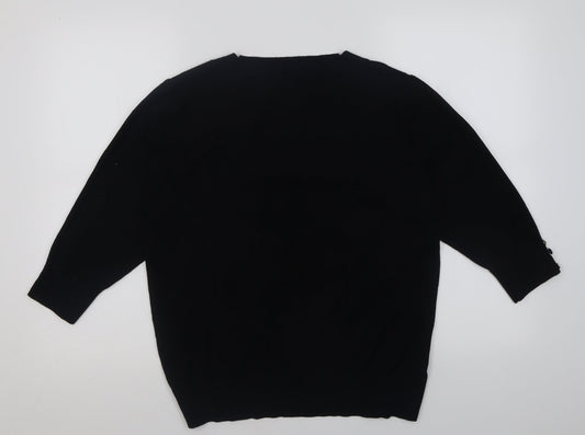 Womens UK Size 18 EWM Black Pullover Jumper