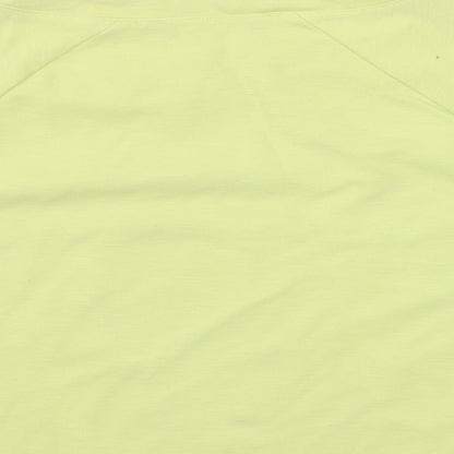 Womens UK Size M French Connection Yellow Cropped T-Shirt