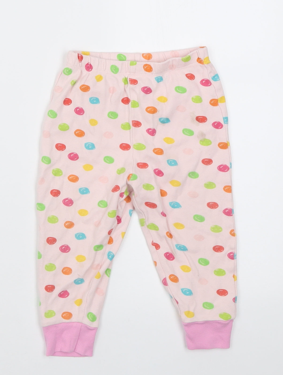 In the Night Garden Girls Pink Polka Dot Cotton  Pyjama Pants Size 12-18 Months  Pullover