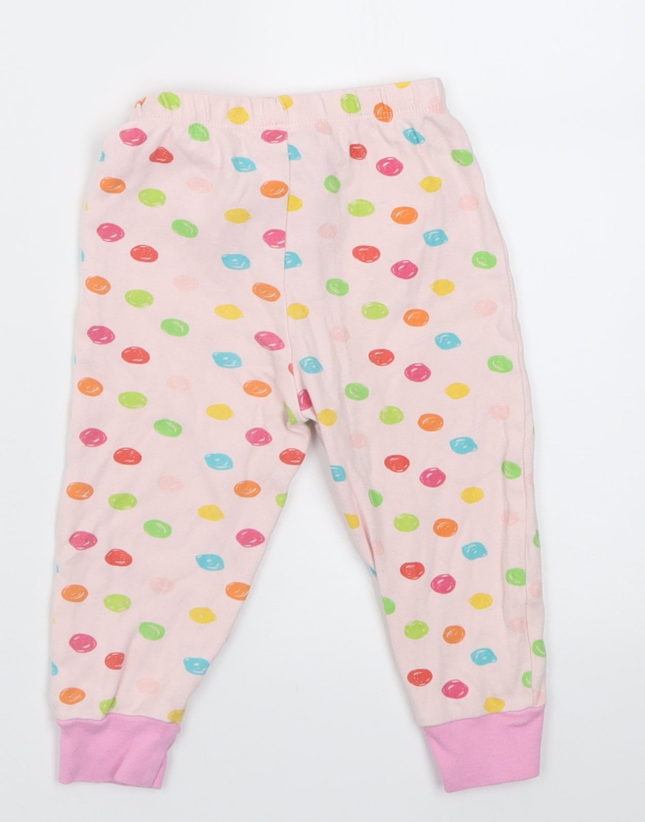 In the Night Garden Girls Pink Polka Dot Cotton  Pyjama Pants Size 12-18 Months  Pullover