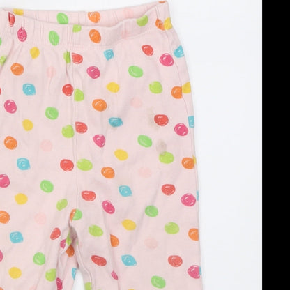 In the Night Garden Girls Pink Polka Dot Cotton  Pyjama Pants Size 12-18 Months  Pullover