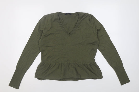 Womens UK Size 14 Marks and Spencer Green Pullover Jumper