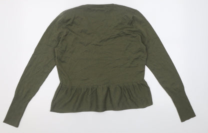 Womens UK Size 14 Marks and Spencer Green Pullover Jumper