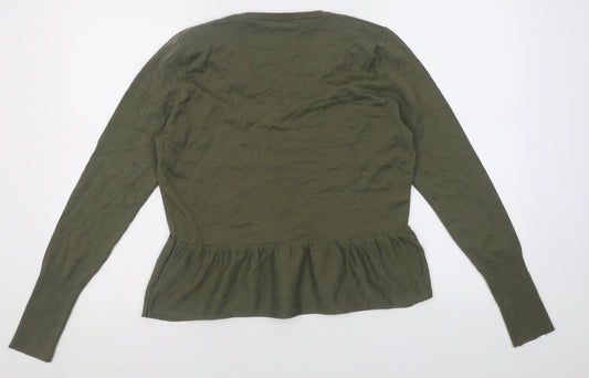 Womens UK Size 14 Marks and Spencer Green Pullover Jumper