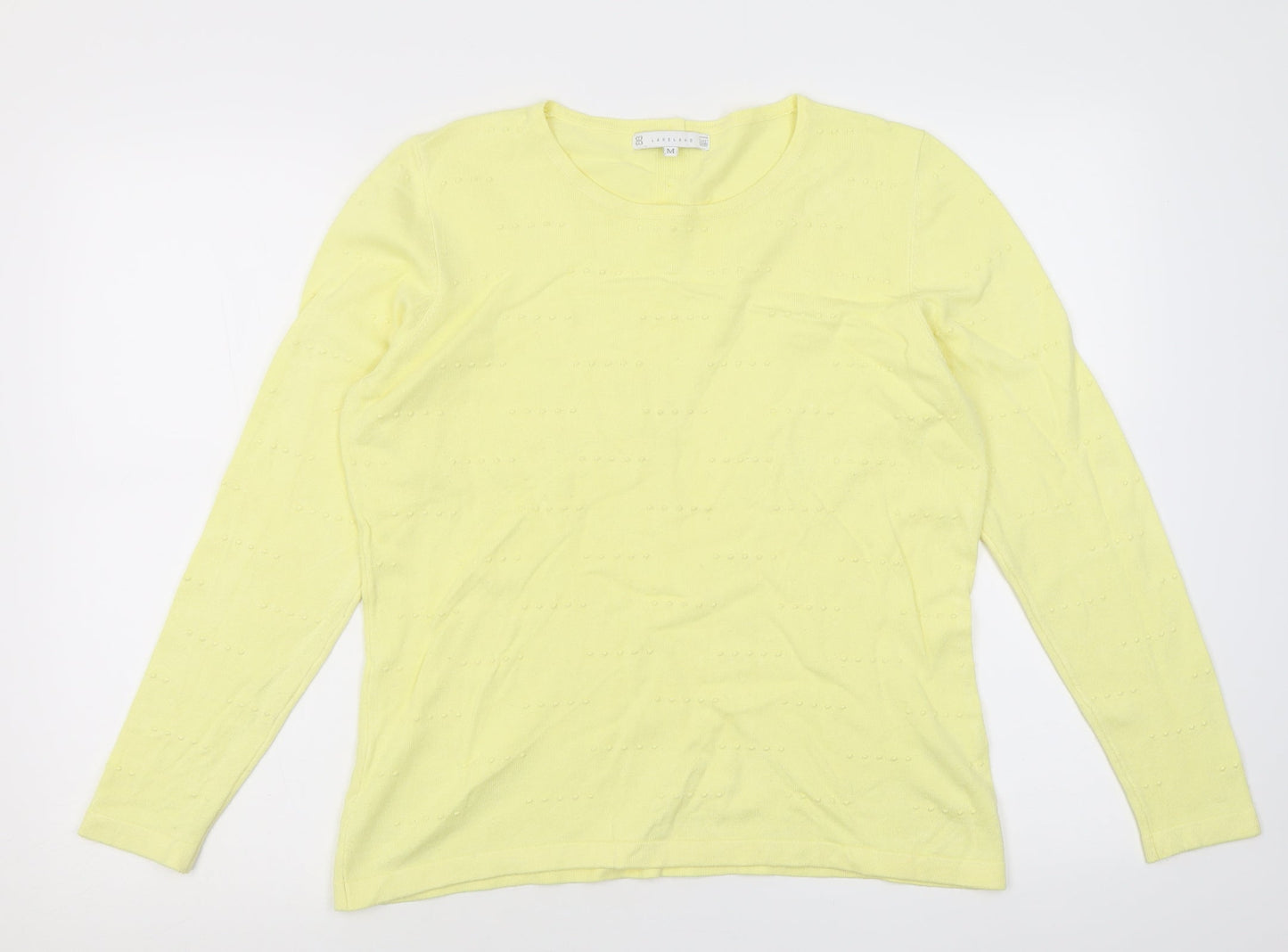 Womens UK Size M Lakeland Yellow Pullover Jumper