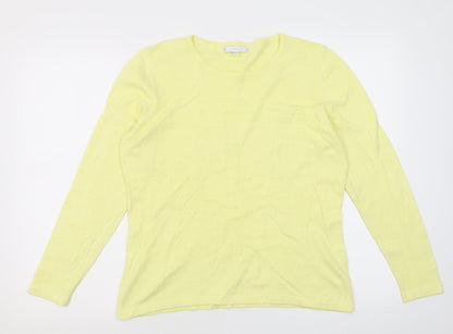 Womens UK Size M Lakeland Yellow Pullover Jumper