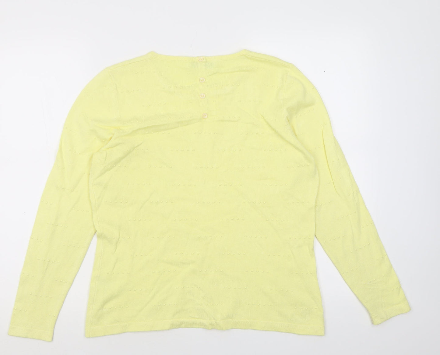 Womens UK Size M Lakeland Yellow Pullover Jumper