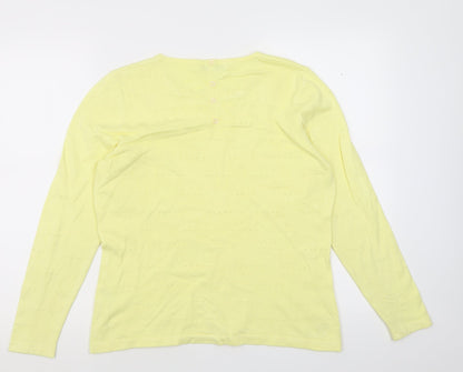 Womens UK Size M Lakeland Yellow Pullover Jumper