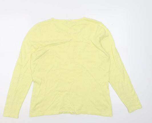 Womens UK Size M Lakeland Yellow Pullover Jumper