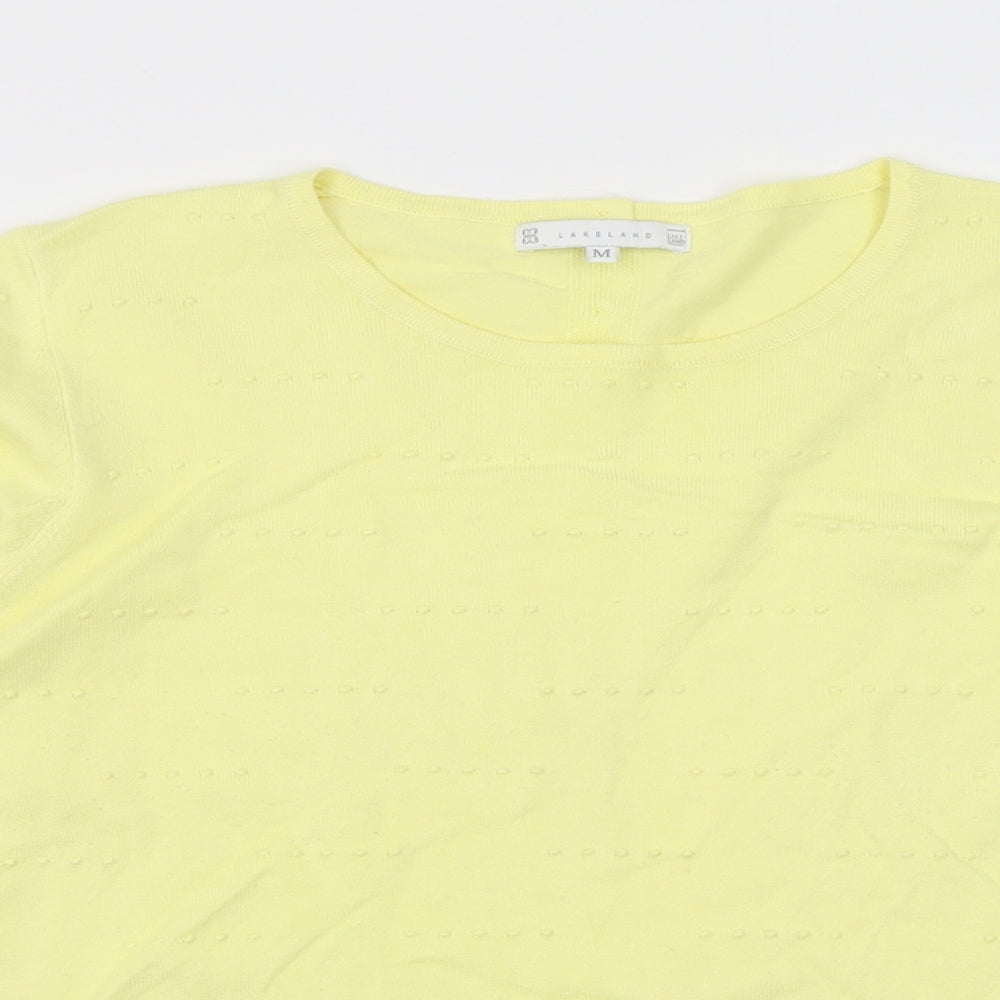 Womens UK Size M Lakeland Yellow Pullover Jumper