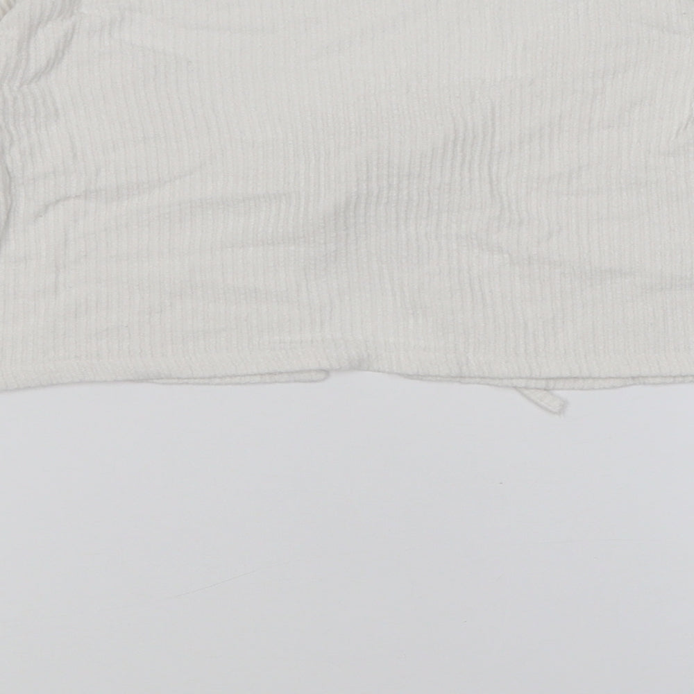 Womens UK Size 6 PRETTYLITTLETHING White Cardigan Jumper